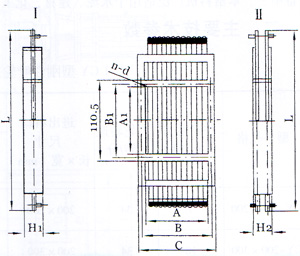 BZ-Ⅰ(單層)、BZ-Ⅱ(雙層)棒條閥門外形型號圖